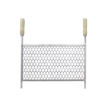 Imagem de Grelha Para Churrasqueira Moeda De Inox 50x25 Perfil Galvanizado