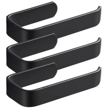 Imagem de 3 Suportes Porta Papel Higiênico Parede Adesivo 3m Elegante - MRS