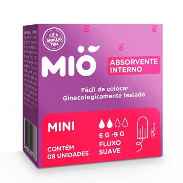 Imagem de Absorvente Interno Mió Mini Fluxo Suave 8 Unidades