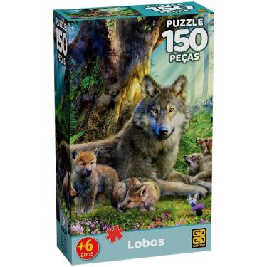 Imagem de Quebra-Cabeça Lobos 150 Peças - Grow