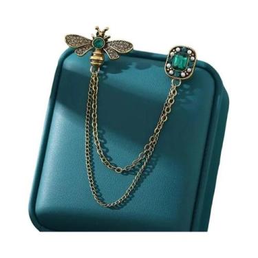 Imagem de Broche de cristal de abelha para mulheres, camisola com design único e