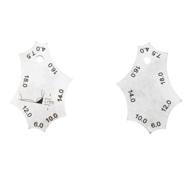 Imagem de Fafeicy Medidor de Soldagem de Aço, Ferramenta de Régua de Bolso de Aço Inoxidável para Inspeção de Costura, Medida de Espessura de Solda de filé e Tamanho do pé para Soldadores