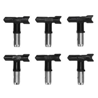 Imagem de Fabater Conjunto de Bico Pulverizador Mal Ventilado de Aço Inoxidável Com Ampla Compatibilidade de Aplicação 6 X Acessórios de Bico para Máquina Pulverizadora de Tinta Mal Ventilada