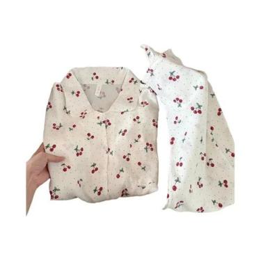 Imagem de Conjunto De Pijamas Femininos Com Estampa De Ganso Moda Coreana Doce E