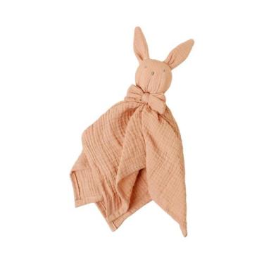 Imagem de Toalha De Conforto Bordada De Coelho Bebê, Cobertor Quadrado Fofo Para