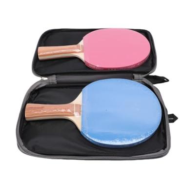 Imagem de GOWENIC Raquetes de Tênis de Mesa Elegantes Rosa e Azuis Com Estojo de Armazenamento, Adequadas para Todos Os Níveis de Habilidade, Acessórios de Jogos Internos e Externos