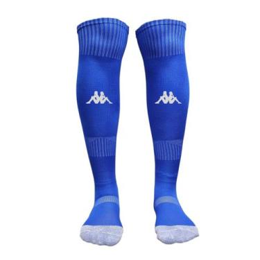 Imagem de Meião de Futebol Adulto Kappa Gold Esportivo Treino Tam 38-43, Azul ro