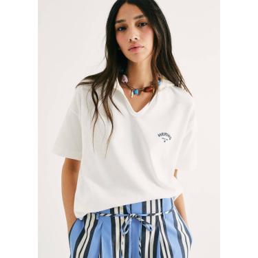 Imagem de Camisa Polo Feminina Oversized Em Malha Binada-Feminino
