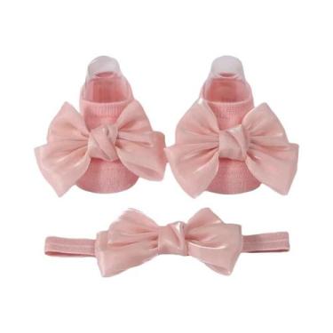 Imagem de Meias De Princesa Respiráveis E Antiderrapantes Para Meninas Com Laços