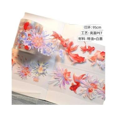 Imagem de Fitas Decorativas PET Washi Para Planejadores, Artesanato DIY, Scrapbo