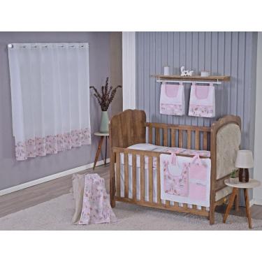 Imagem de Enxoval Bebe Kit Berço Americano Cortina Algodão Menino