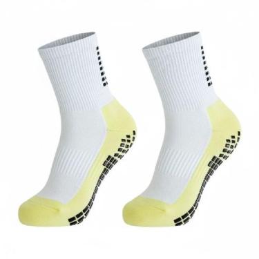Imagem de Meia Socks Antiderrapante Futebol Contra Torções Adulto Jogo - Areia E