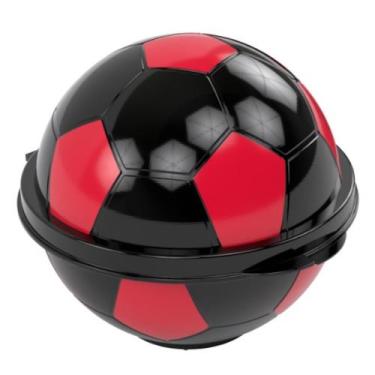 Imagem de Porta Mix Bola de Futebol Pote para Doces e Festas Rubro Negro Lembran
