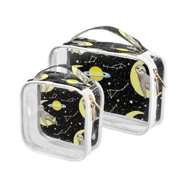 Imagem de xigua Linda bolsa de maquiagem de preguiça para mulheres, bolsa de cosméticos transparente de viagem, bolsa de higiene portátil à prova d'água para viagens, férias, organização de banheiro