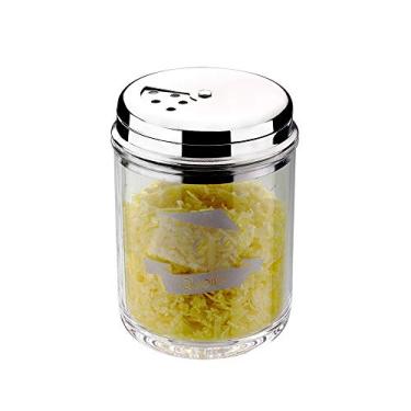 Imagem de Galheteiro de Acrílico com Tampa de Aço Inox para Queijo e Orégano Médio Versátile 200G