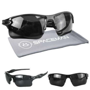 Imagem de Oculos Sol Masculino Esportivo Ciclismo Proteção Uv + Case Armação Preta Qualidade Premium Original