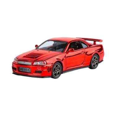 Imagem de Modelo De Carro Esportivo Colorido God of War GTR-R34 1:32, Brinquedo 