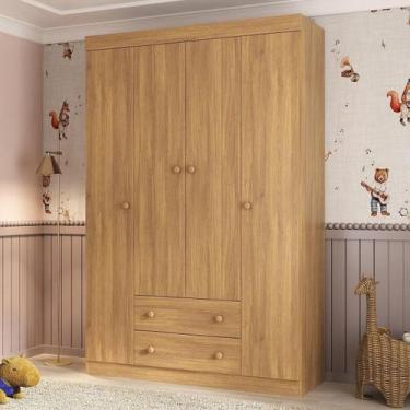 Imagem de Guarda-roupa Infantil 122cm 4 Portas e 2 Gavetas Encanto Multimóveis M