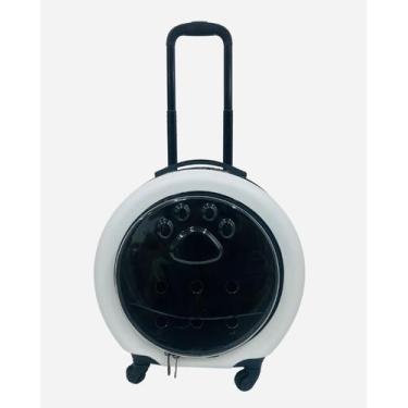 Imagem de Mochila Pet com Rodinha Visão Panorâmica Segurança Ventilação Conforto