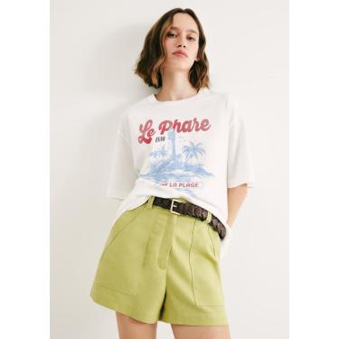 Imagem de Shorts Feminino Cintura Alta Em Alfaiataria-Feminino