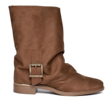 Imagem de Bota Feminina Vizzano Cano Médio Capa Fivela Caramelo, Caramelo, 37