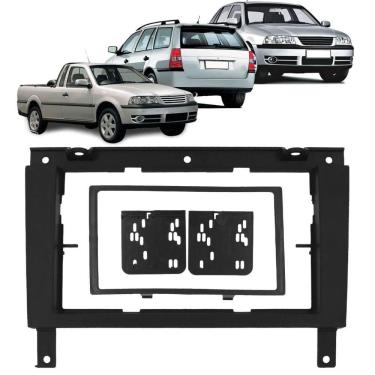 Imagem de Moldura de Painel 2 din Gol Saveiro Parati G3 + Suportes de Fixação Laterais