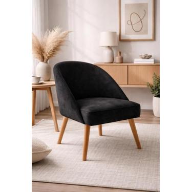 Imagem de Cadeira Decorativa Lua para Sala de Estar ou Recepção Tecido Suede Cor