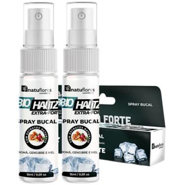 Imagem de ARROMATIZANTE BUCAL EXTRA FORTE BIO HALITZ SPRAY 18ml NATUFLORES kIT 2