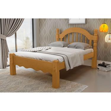 Imagem de Cama Queen Size Eliane Pezeira Baixa De Madeira Maciça Pinus