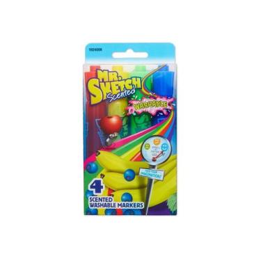 Imagem de Conjunto de 4 Marcadores Aromatizados Laváveis Mr. Sketch - Sortido