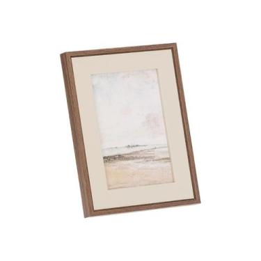 Imagem de Porta Retrato Com Moldura Amadeirada Boho Chic Em MDF Para Fotos 10x15