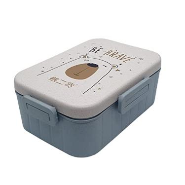 Imagem de Pote Lancheira/ Marmita Com Divisória Colher, Garfo E Hashis