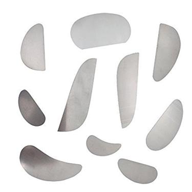 Imagem de (Raspador de ceramica 1) - COMIART Escultura em argila Ceramica Moldagem Ceramica Ferramentas de corte de aco afiado Raspador Artesanato Pacote de 10
