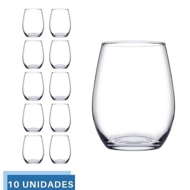 Imagem de 10 Copos de Vidro Transparente Redondo 440ml Amber Pasabahçe