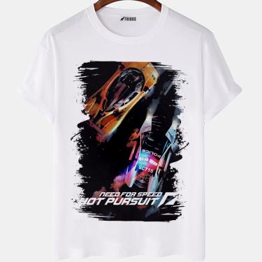 Imagem de Camiseta masculina Need For Speed Hot Pursuit Capa Camisa Blusa Branca Estampada