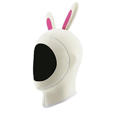 Imagem de Kinno Scuba Capuz para mergulho, Coelho Branco Premium Neoprene 3 mm Ventilado Mergulho para Mergulho, Snorkeling, Pesca submarina