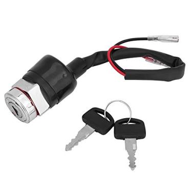 Imagem de Interruptor de ignição, conjunto de interruptor de ignição de 2 fios e 2 chaves para CB100 1970-1972 CB125S 1973-1975 CT90 1969-1979