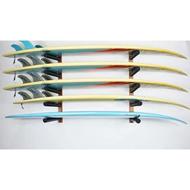 Imagem de Rack Para 5 Pranchas de Surf - Horizontal - Madeira