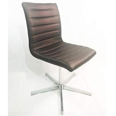 Imagem de Cadeira de Jantar GOMADA tecido facto café base giratória - Poltronas do Sul