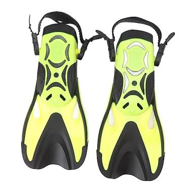 Imagem de Nadadeiras de Natação, 1 par de Nadadeiras de Mergulho Leves para Piscina (Preto e Amarelo 9-11 42-45)