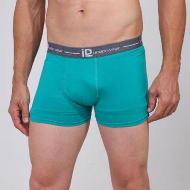 Imagem de Cueca Boxer De Natal Liso Verde - Id Underwear