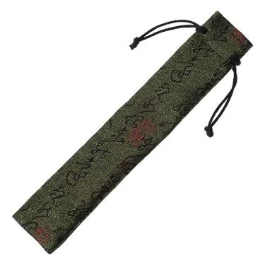 Imagem de Leque dobrável japonês Sakura flor bolso ventilador de mão dobrável círculo redondo decoração de festa presente dropshipping acessórios decorativos feitos à mão (cor: GN 26X5cm)