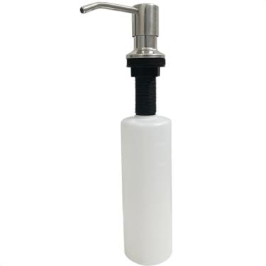 Imagem de Dona D Cor, Dispenser Detergente Polido Inox 350ml De Embutir Bancada Cozinha Porta Sabonete Líquido Dosador Embutido Pia Cuba Aço Inox 304 Semi-brilho