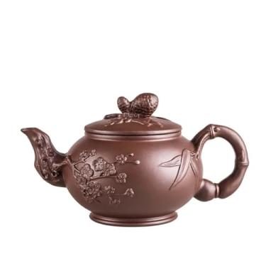 Imagem de 700 ml Retro Grande Capacidade Bules de Argila Roxa Artesanal Bule de Chá Filtro Chinês Conjuntos de Chá Acessórios