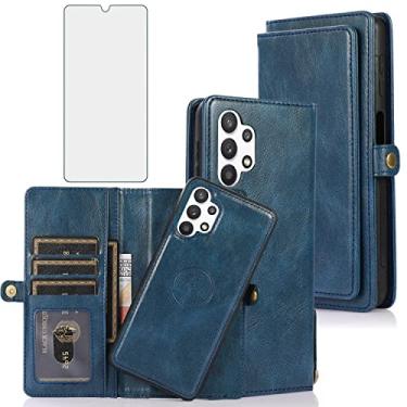 Imagem de Asuwish Capa de telefone para Samsung Galaxy A32 5G 2021 carteira de 6,5 polegadas destacável com protetor de tela e porta-cartão flip celular Gaxaly M32 G5 Galaxies A 32 32A S32 SM-A326U A326U