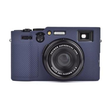 Imagem de MUZIRI KINOKOO Capa de silicone para câmera Fuji X100 VI, capa protetora ultrafina de borracha macia Fuji X100 VI, capa leve antiarranhões para câmera Fujifilm X100VI - azul