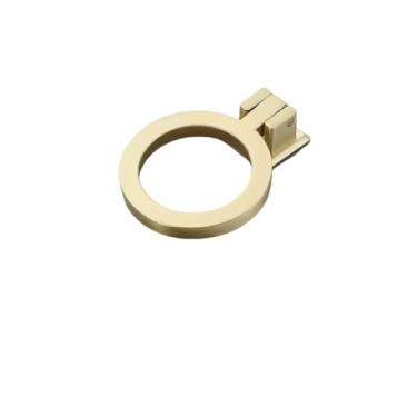 Imagem de Puxadores de cozinha de móveis de armário de gaveta para maçaneta de porta gaveta móveis de cozinha botão de anéis de furo único dourado, 5506, liga de zinco