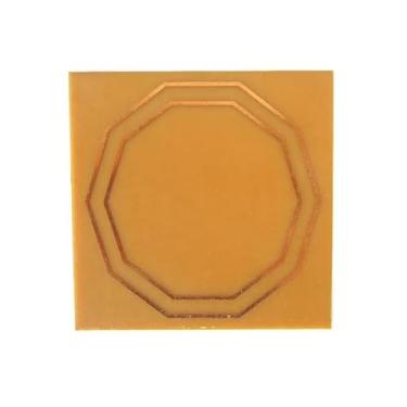 Imagem de Caminho Para Meditação, Gráfico Placa Fenolite Cobre 14cm Decágono Duplo Radiestesia