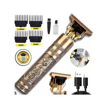 Imagem de Maquina Maquininha De Cortar Cabelo Barba Acabamento Raspar Dragão Buda Profissional