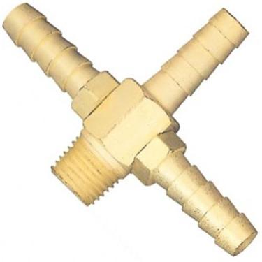 Imagem de Cruzeta 3/8 Espigão X 3/8 Rosca (3 Espigões 3/8 X 1 Rosca 3/8 Macho) -
